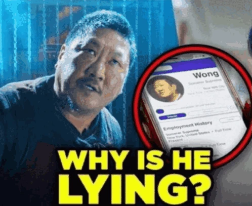 Why is he lying?